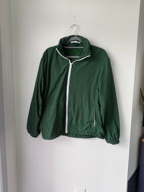 Zara Forest Green Hooded Jacket with White Label